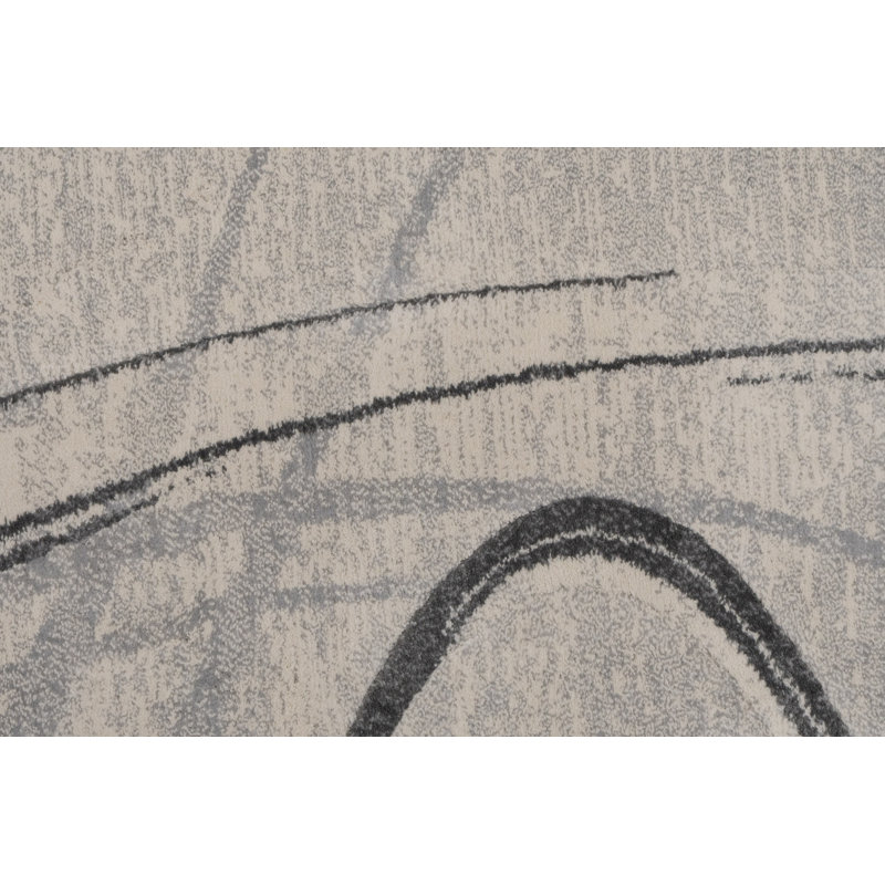 Thurner 63972-6696 Crème / gris / gris foncé, Rectangle 5 pi 3 po x 7 pi 7 po