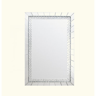 Miroir d'appoint en miroir et faux cristaux