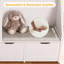 Bibliothèque pour enfants de 39 po de largeur avec coussin souple, 3 tiroirs, 3 tablettes, roues amovibles et rangement pour jouets