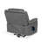 38" Wide Modern Oversized Microfiber Power Recliner with USB Port, Side LED Strip-896117434