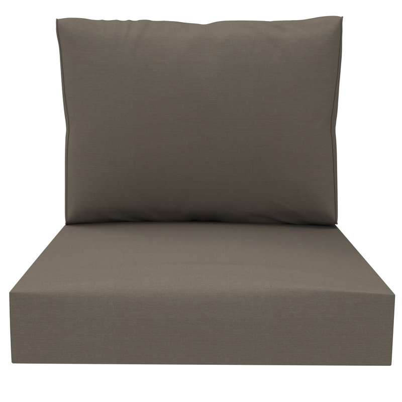 28.5" W Indoor and Outdoor Water-Repellent and UV-Resistant Deep Seat Cushion Set, 5" H x 28.5" W x 28.5" D