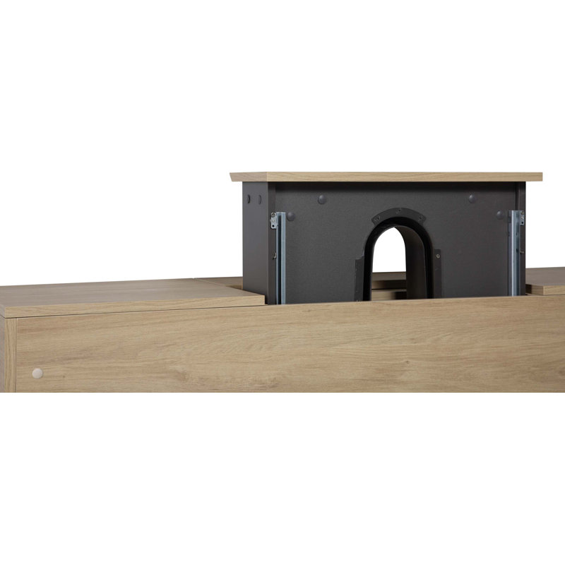 Meuble-lavabo simple 59,06 po avec plateau en résine, Chêne