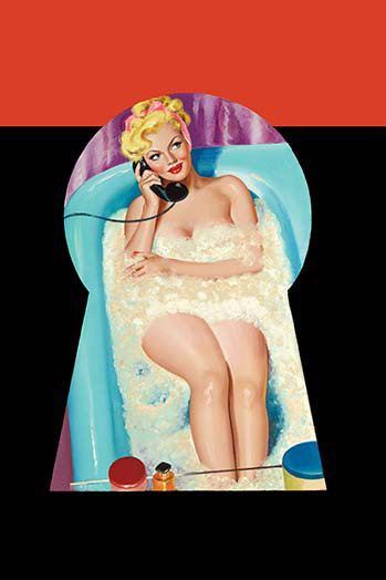 Bain moussant whisper magazine-impression d’art graphique, H 36 po x l 24 po
