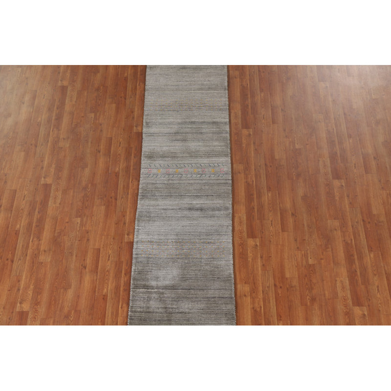 Tapis vert et gris Gabbeh