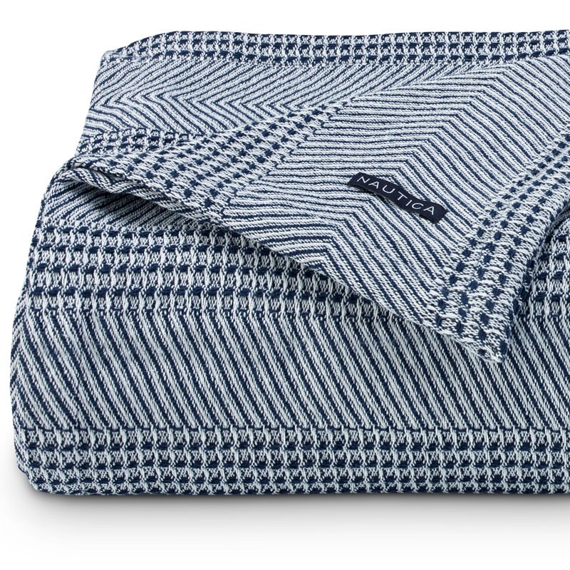 Chevron Stripe Grey Full/Queen Ultra-Soft Cotton Blanket