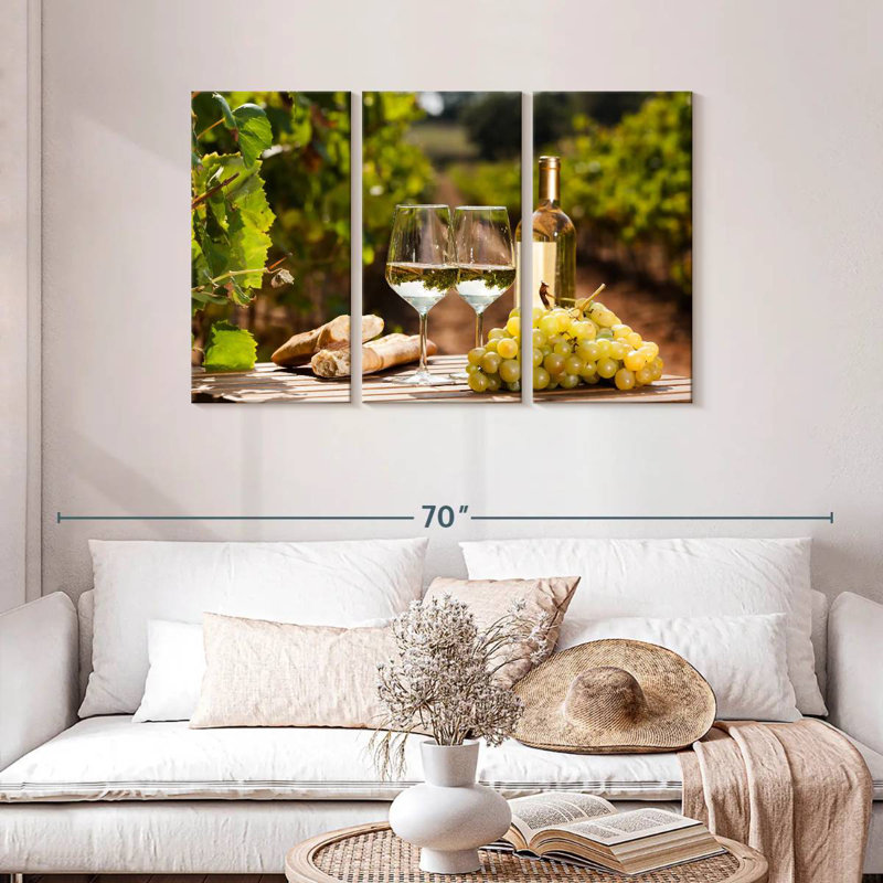 Yarlin Bread And White Wine, 28" H x 45" W