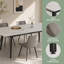 Sintered Stone Dining Table, Modern Marble Look Kitchen Table for 6-8 People, Large Dinner Table with Heavy-Duty Black Metal Legs, Scratch & Heat Resistant for Dining Room(Without Chairs)-1327149778-1327149779