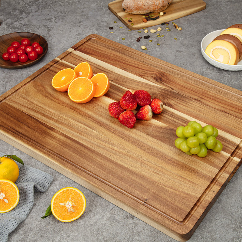Acacia Wood Large Cutting Board for Kitchen, 20" x 15"