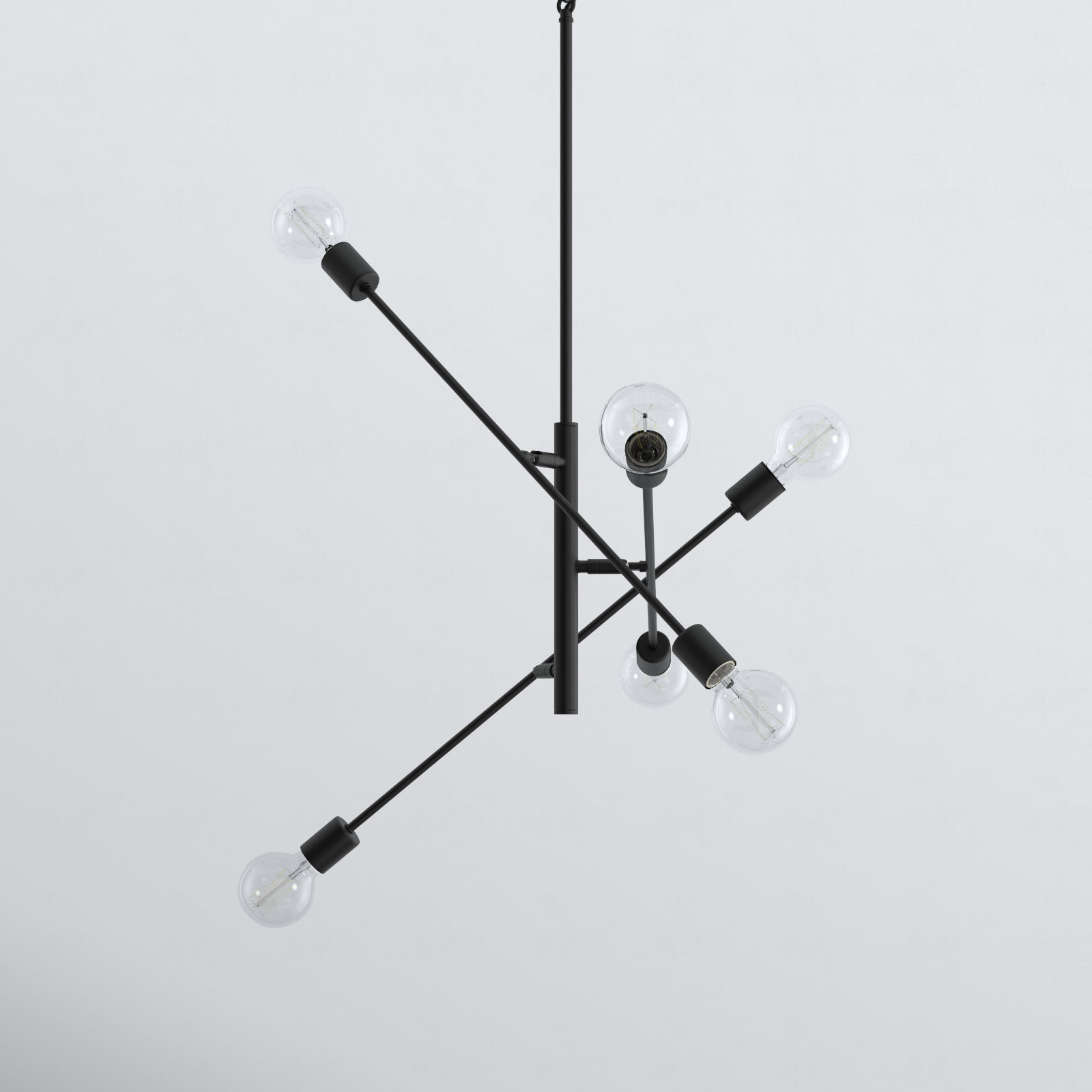 Mardiros 6-Light Chandelier, Matte Black
