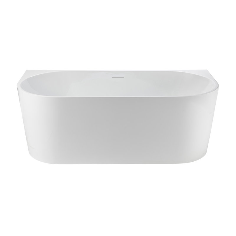 Baignoire autoportante avec trop-plein Brize, blanc