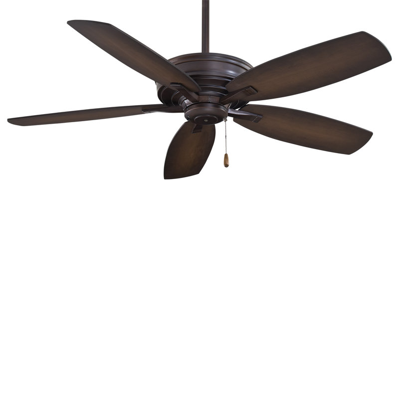 52" Kafe' 5 - Blade Standard Ceiling Fan with Pull Chain, Cocoa