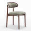 Chaise d'appoint rembourrée en bois massif-342170769