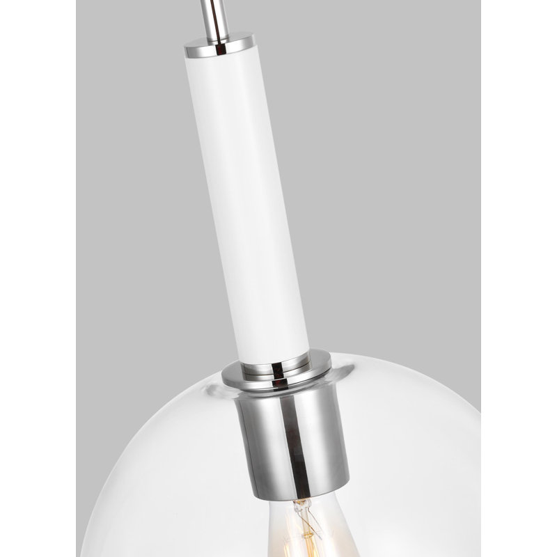 1 - Light Single Pendant, Polished Nickel