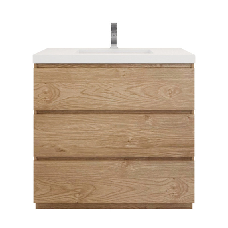 Ensemble de meuble-lavabo simple 36 po Dennes, Chêne de la Nouvelle-Angleterre