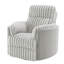 Fauteuil inclinable et oscillant en velours côtelé gris Emee