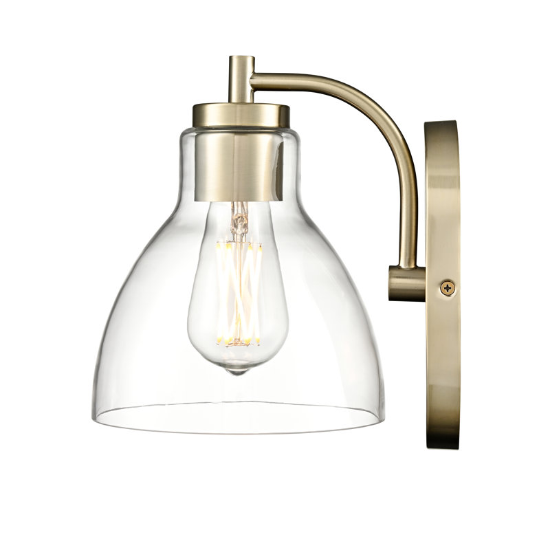 Knightsdale 9.25" High 1-Light Wall Sconce - Modern Gold, Brushed Gold