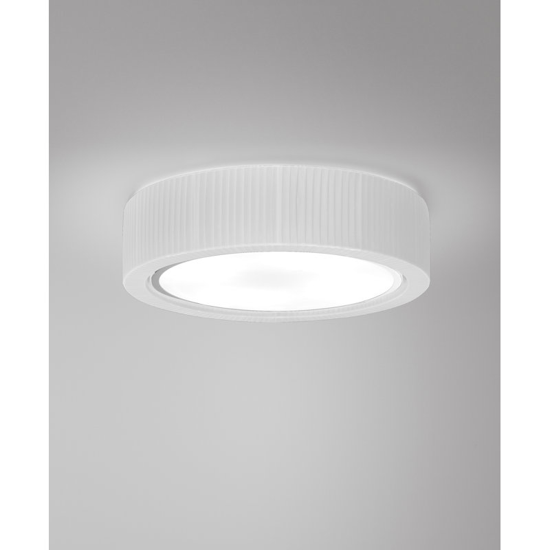 Plafonnier encastré 4 lumières Urban, Ruban translucide blanc