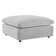 Commix Down Filled Overstuffed Performance Velvet Ottoman In White
