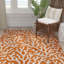 Tapis orange / blanc Del Mar-25816026