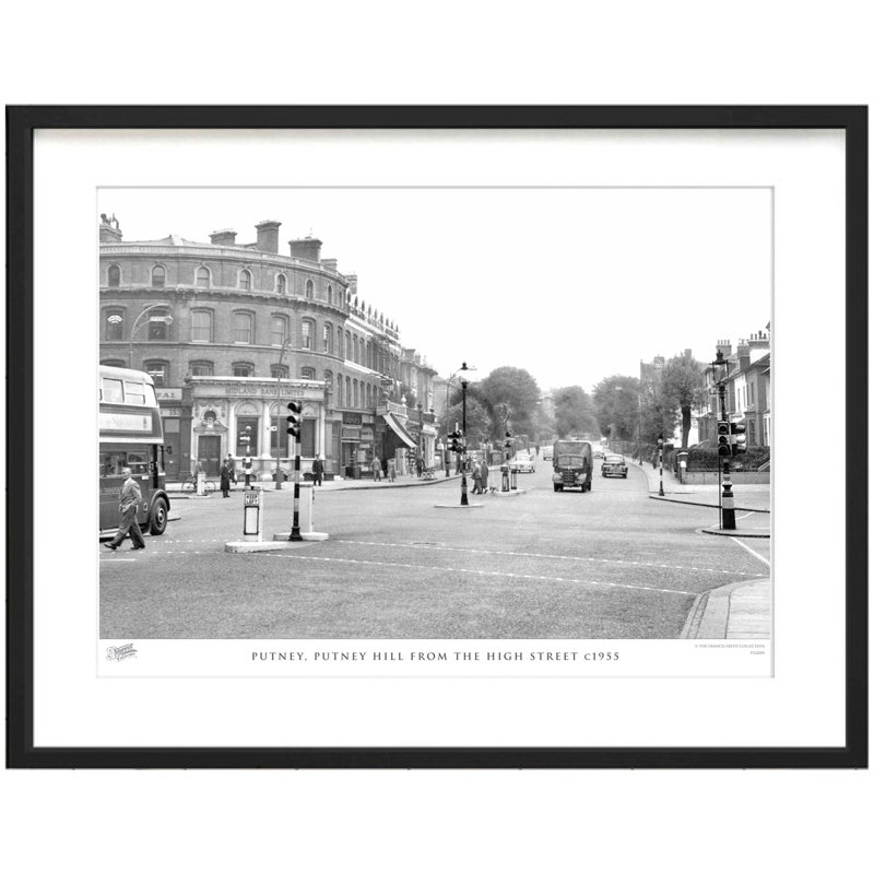 Putney, Putney Hill From The High Street C1955 by Francis Frith - Single Picture Frame Print, 40cm H x 50cm W x 2.3cm D