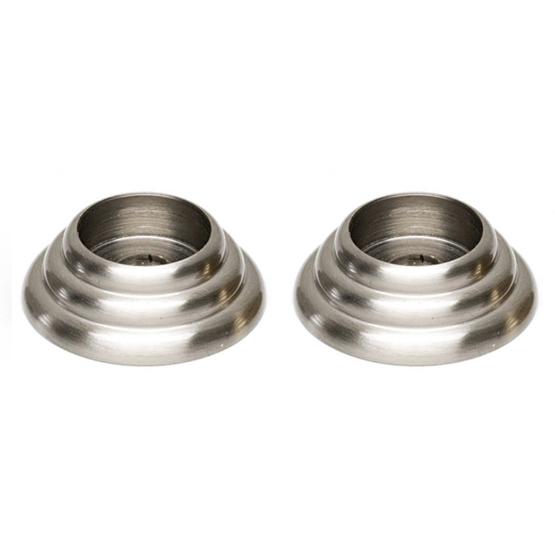 Traditional Brass Rose / Rosette, Satin Nickel, 3.3"H x 3.35 W x 1"D