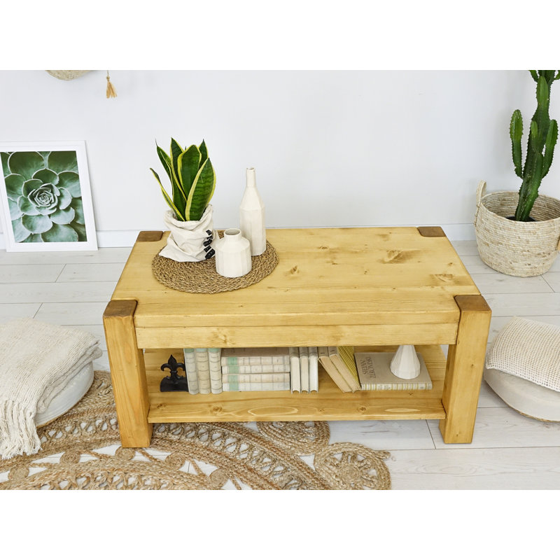 Mccomas Solid Wood Four Leg Coffee Table