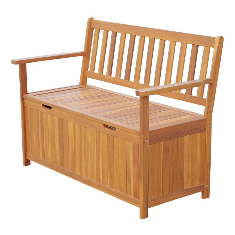 Banc de rangement en bois Silvia