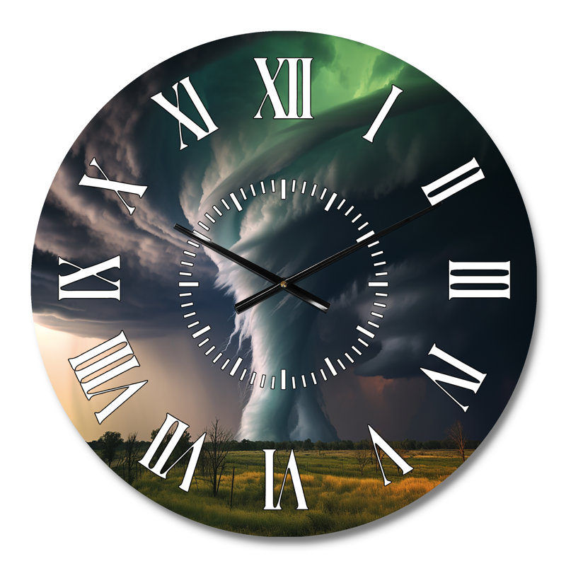 Horloge murale tempête tempête tempête tempête, Médium