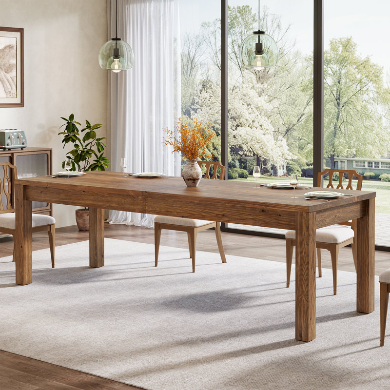 Solid Wood Dining Table, Brown