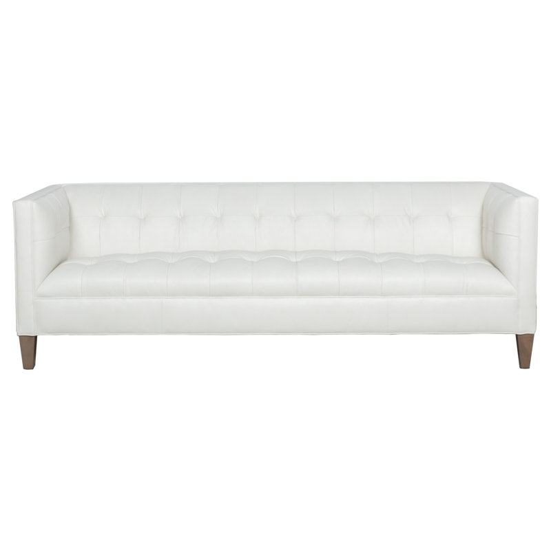 Dominique Leather Sofa, Montego Bay, 85", 1130 Pottery