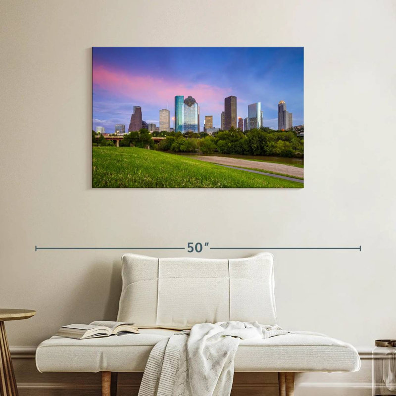 Coucher de soleil Sirci Houston, Texas, H 26 po x l 39 po