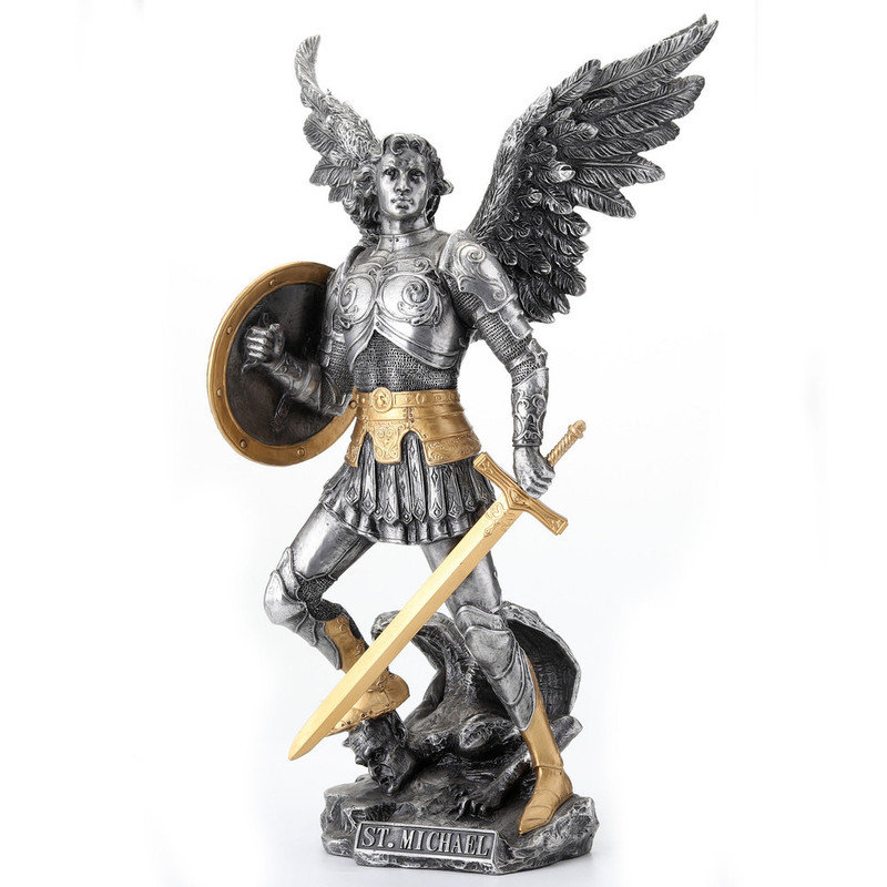 Figurine en résine de poly 12,8 po Archangel St Michael