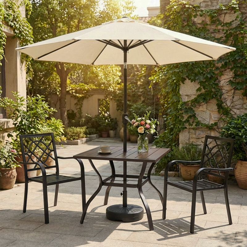 Table d'extérieur Demingo L 59 x l 38, H 28,4 po x l 38 po x P 38 po