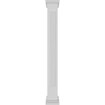 Ensemble de colonnes encastrées carrées classiques en PVC Craftsman Classic