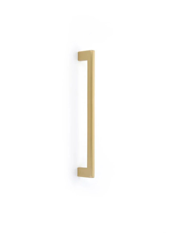 Poignée de porte de douche en verre Emtek Trail (GBTB), 12", Laiton satiné
