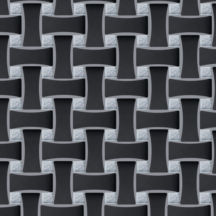 Metro Dog Bone Basketweave 0.92 In. X 2.26 In. Porcelain Basketweave Mosaic Wall Tile