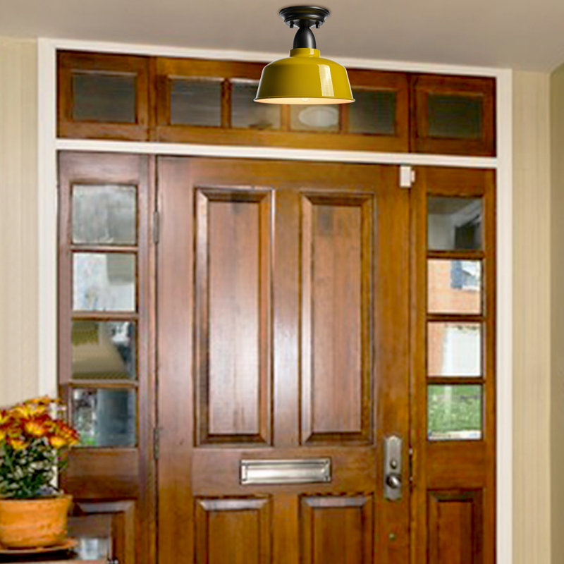 Plafonnier de couloir intérieur / extérieur, Jaune
