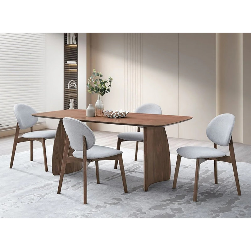 Table de salle à manger 70,6 "Mid-Century, noyer / beige