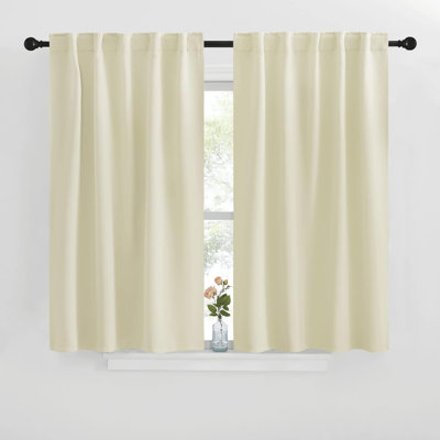 Blackout Curtains for Living Room, Thermal Insulated Solid Window Panels, Room Darkening Drapes for Bedroom/Kitchen, 2 Pieces