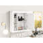 Armoire murale de salle de bain 35 po x 28 po avec miroir et miroir élégant pour la salle de bain-123506155