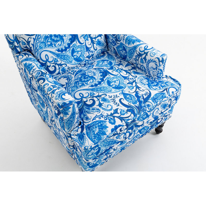 Fauteuil d'appoint rembourré avec garniture cloutée pour le salon
