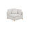 Chaise de coin modulaire avec coussin décoratif en tissu Teddy Boucle