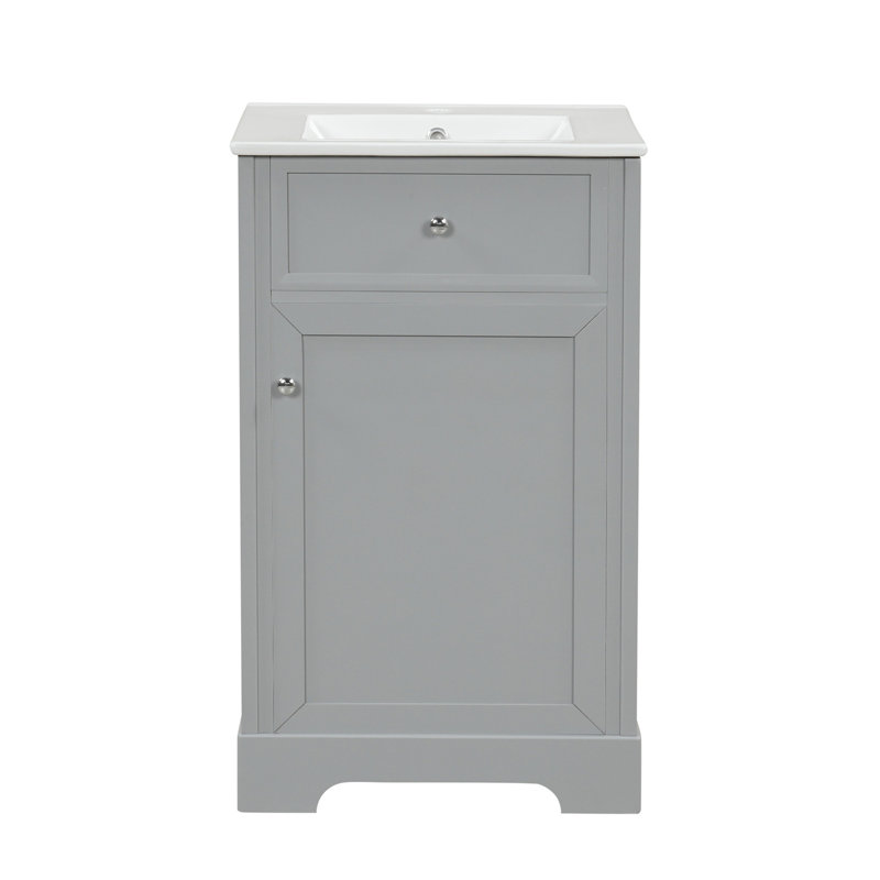 20" Bathroom Vanity with Sink, Grey