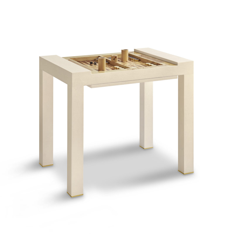 Shagreen 25" Chess Backgammon Table