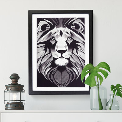 Risingsun Lion Contemporary Art 1 Piece Wall Art