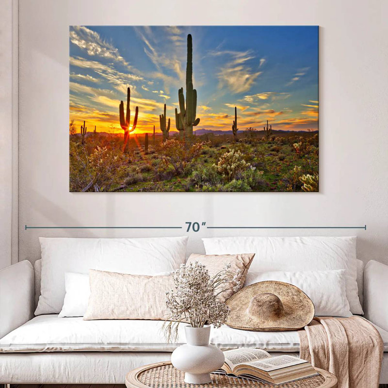Cactus de Saguaro, désert de Sonora, Alvord, H 34 po x l 51 po