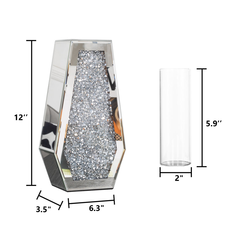 Cerrie Glass Table Vase With Water Holder Container