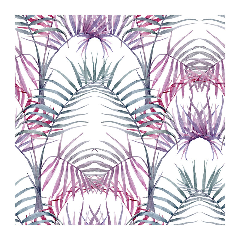 Brianah Matte Wallpaper Roll, 250 x 104cm, Purple/Grey/White