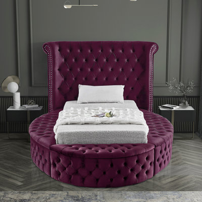 Dorgan Upholstered Wingback Bed