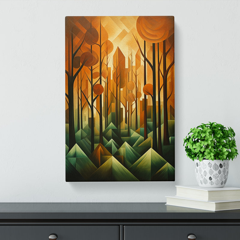 Forest Cubism No.2 - Print, 76cm H x 50cm W x 3cm D